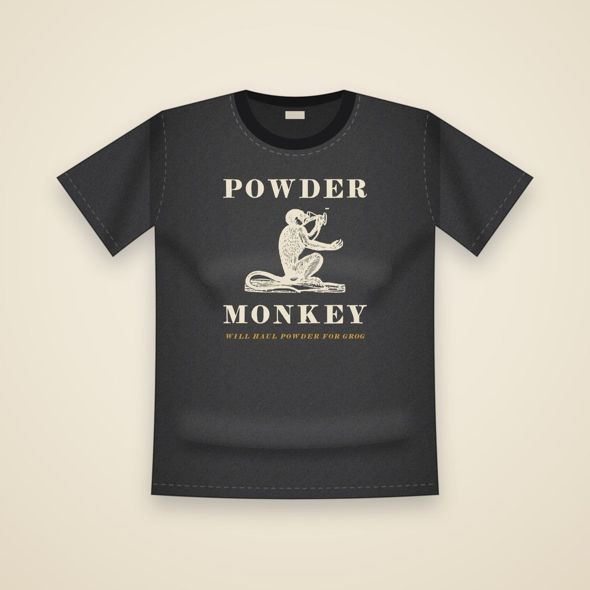 Powder Monkey T-Shirt in Black