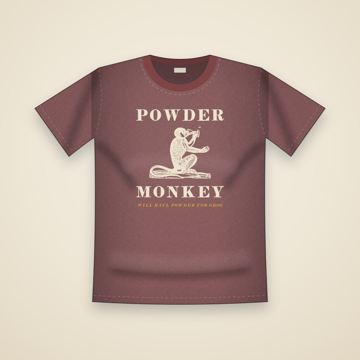 Powder Monkey T-Shirt in Brick