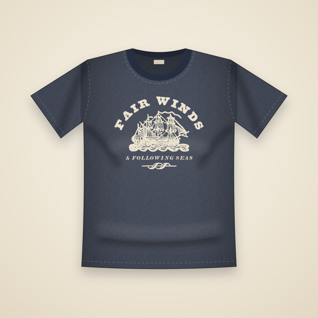 Fair Winds T-Shirt in True Navy