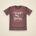 Steam Packet Line T-Shirt in Brick