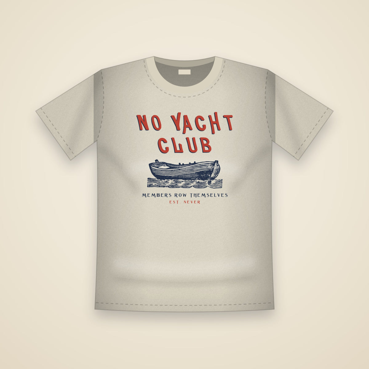No Yacht Club T-Shirt in Ivory