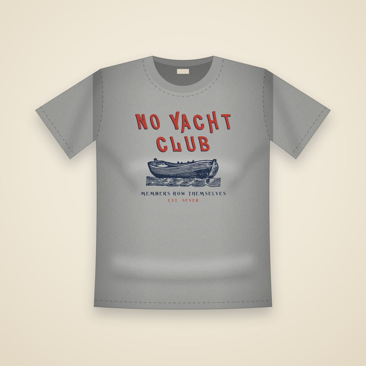 No Yacht Club T-Shirt in Grey