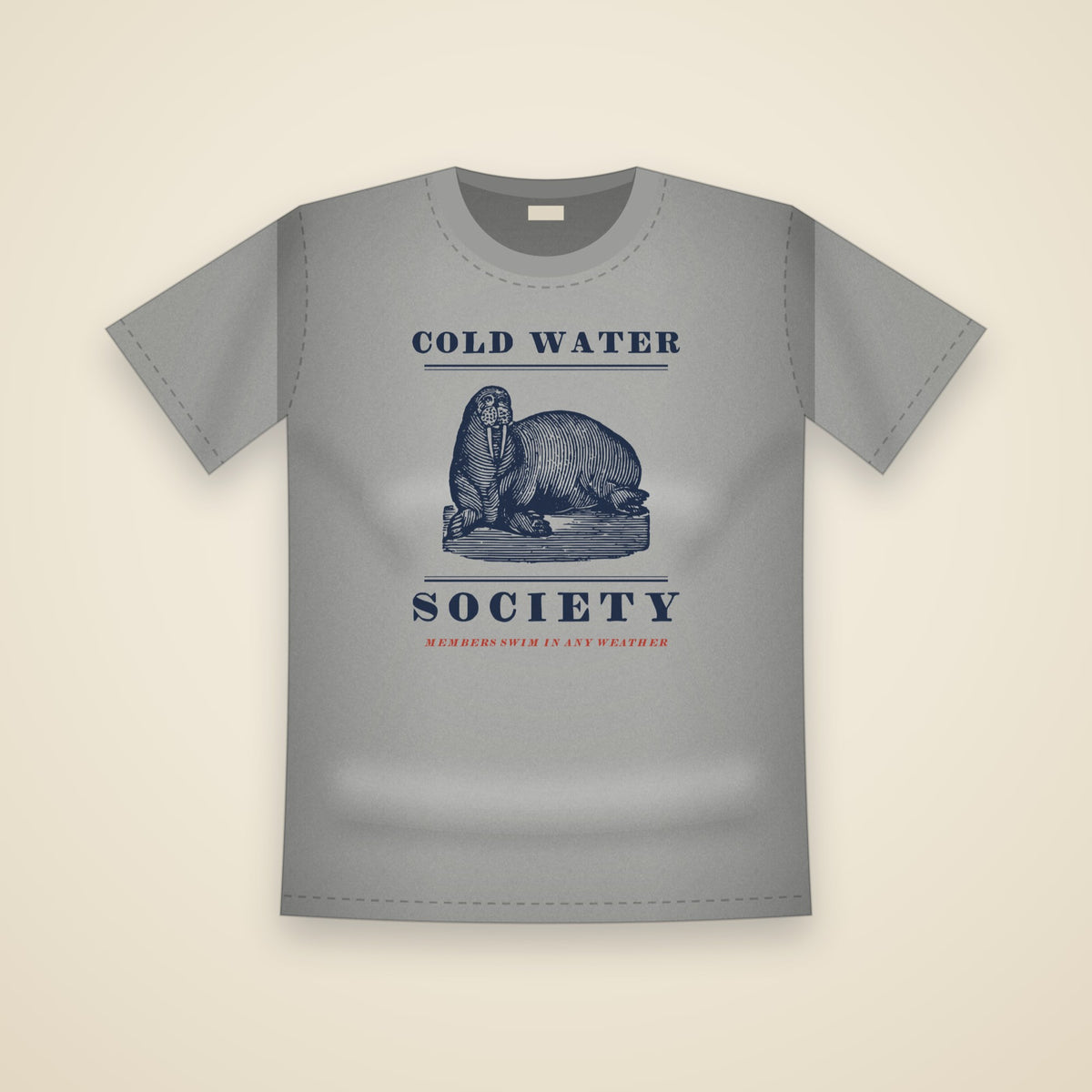Cold Water Society T-Shirt in Grey