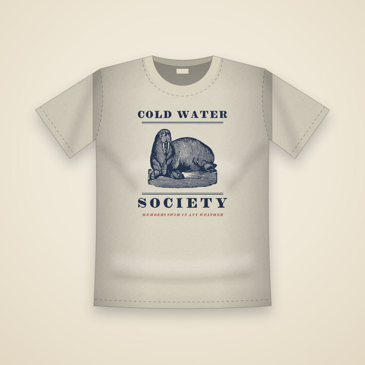 Cold Water Society T-Shirt in Ivory