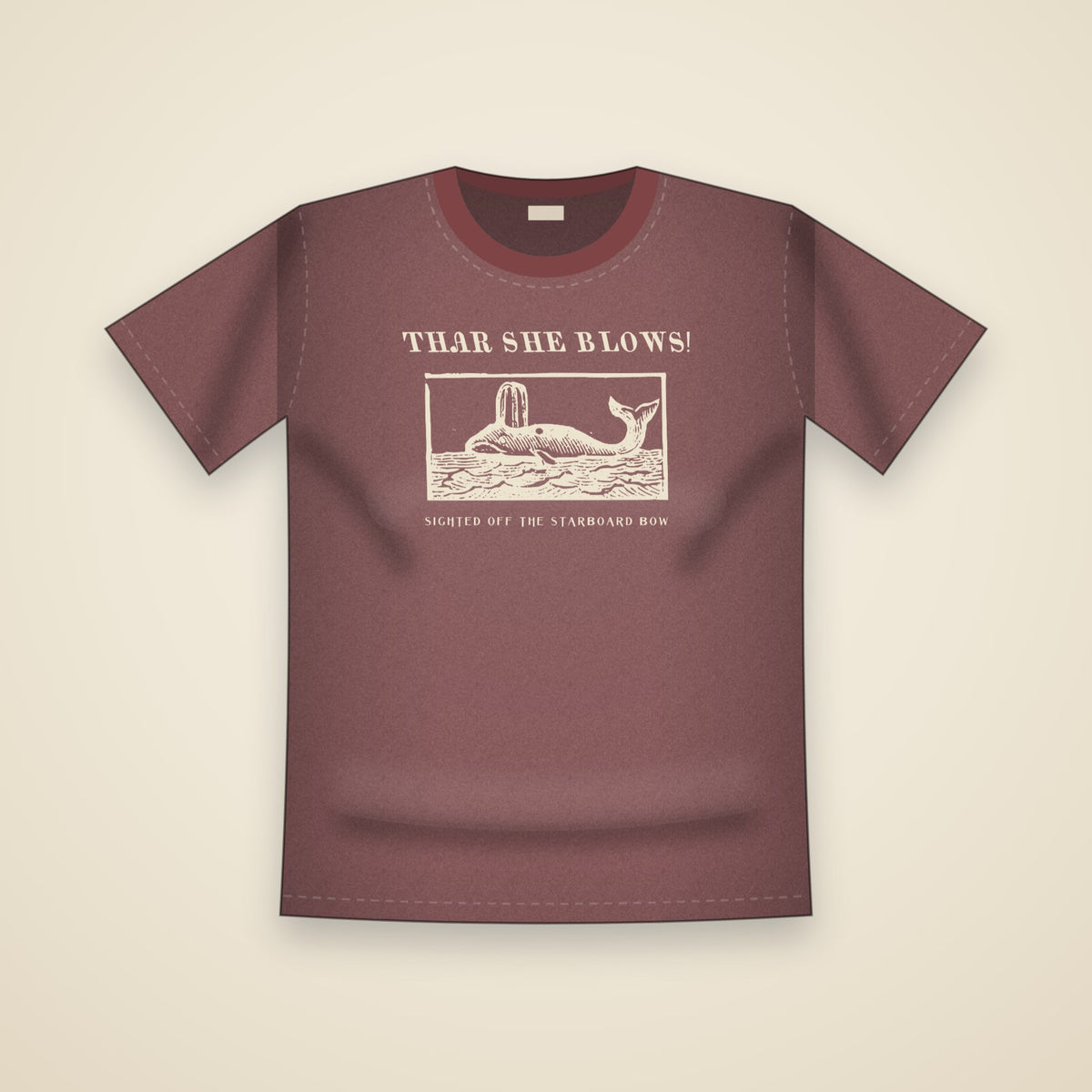 Thar She Blows T-Shirt in Brick