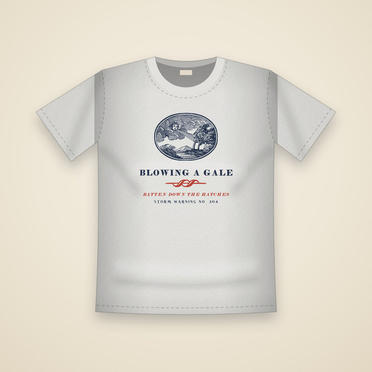 Blowing a Gale T-Shirt in White