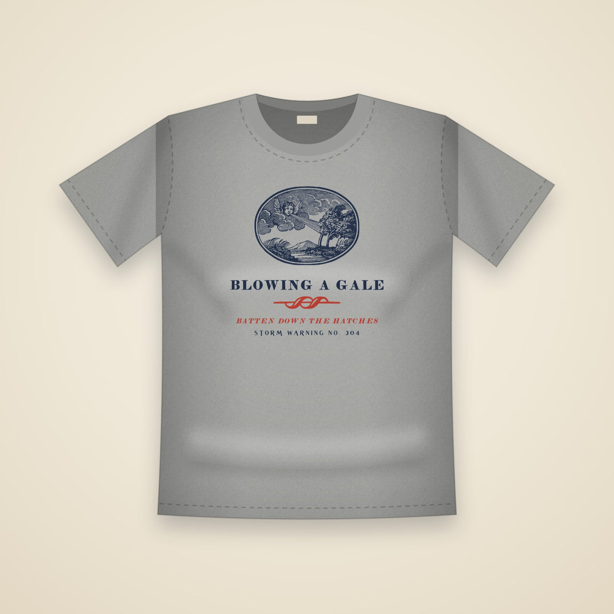 Blowing a Gale T-Shirt in Grey