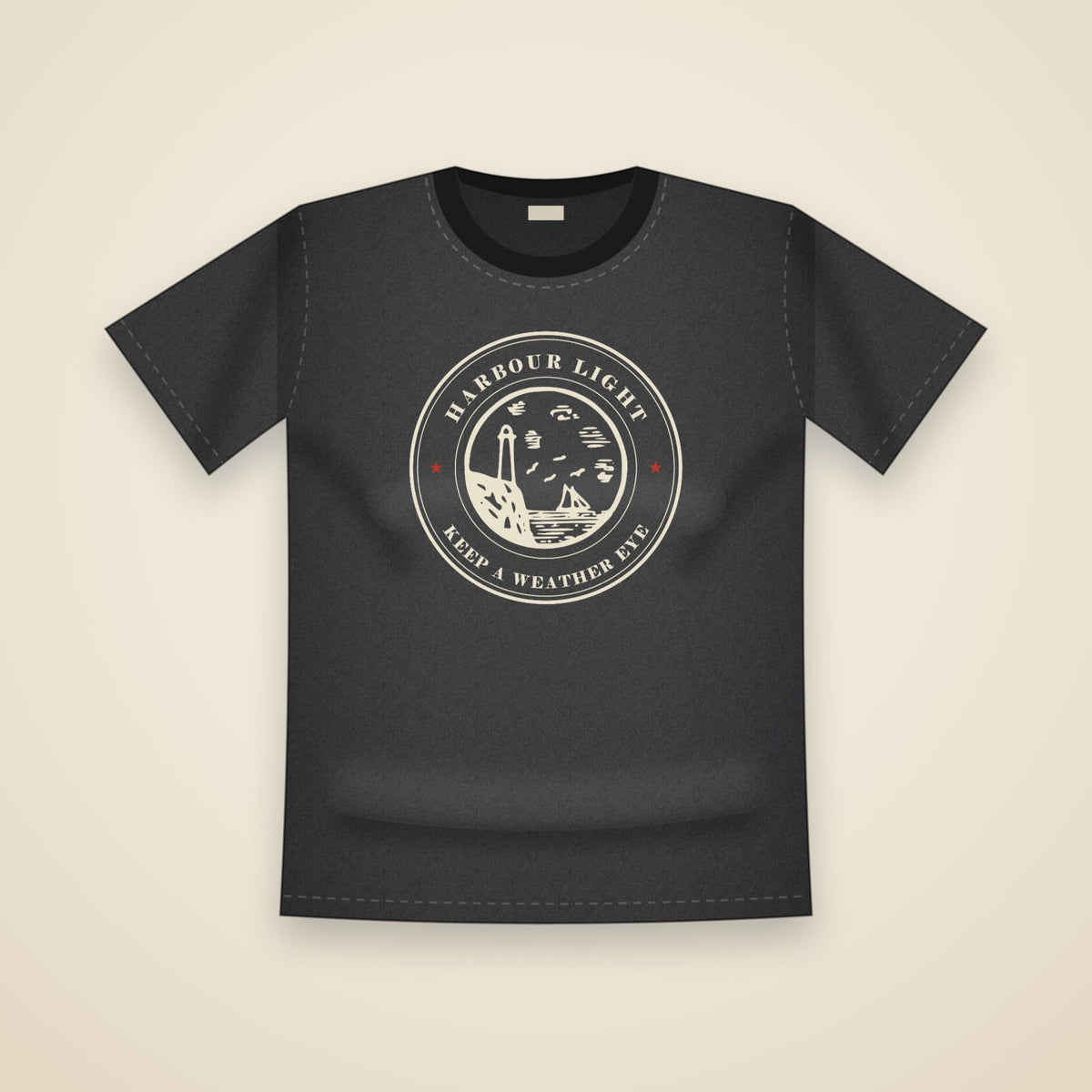 Harbour Light T-Shirt in Black
