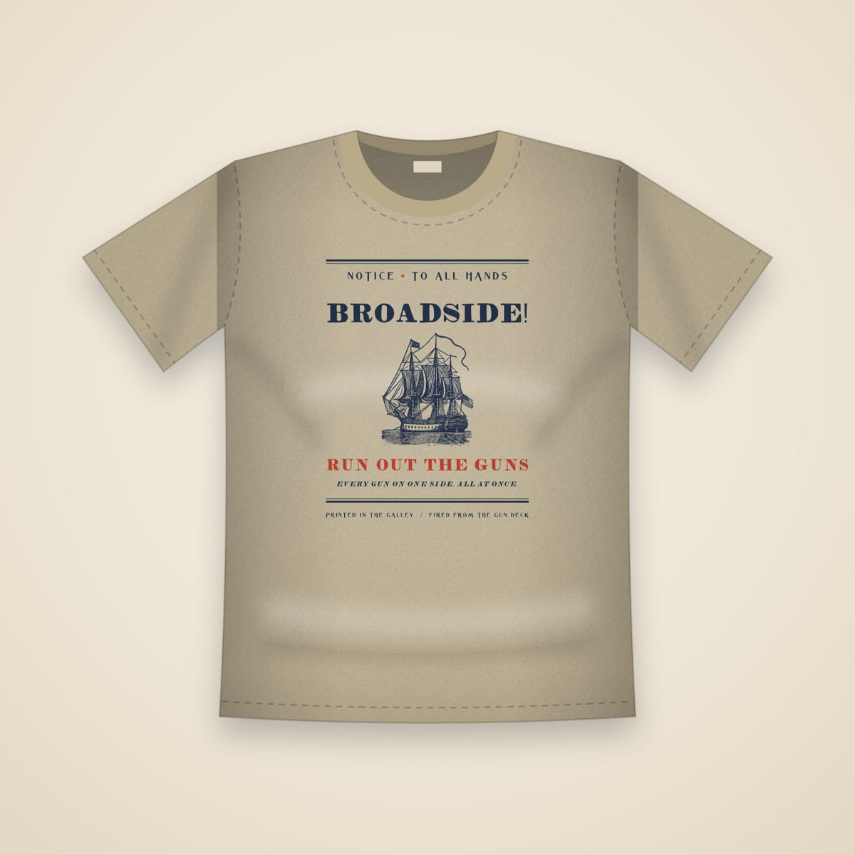 Broadside T-Shirt in Khaki