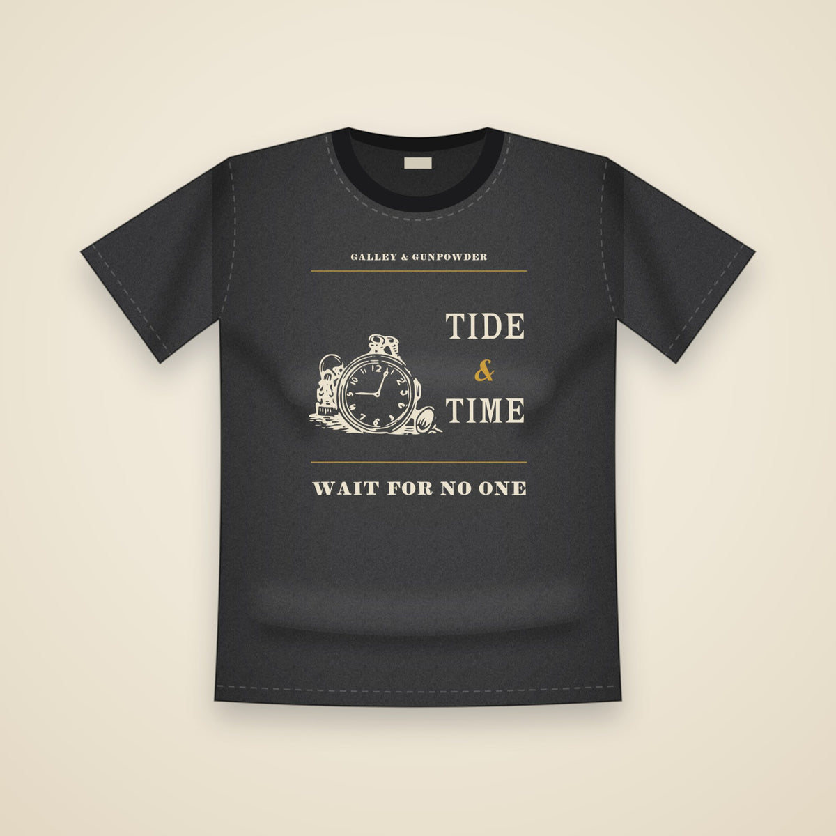 Tide & Time T-Shirt in Black