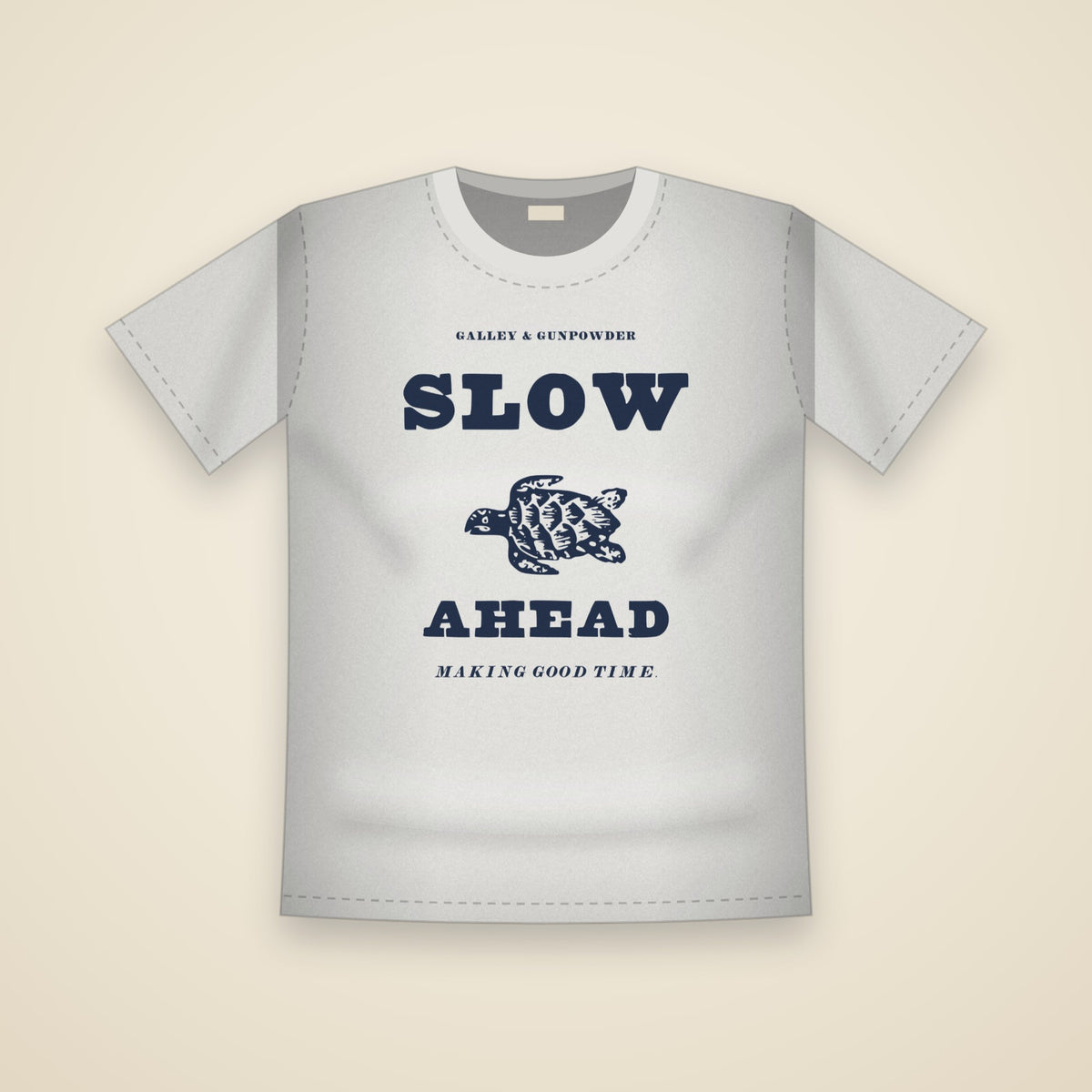 Slow Ahead T-Shirt in White