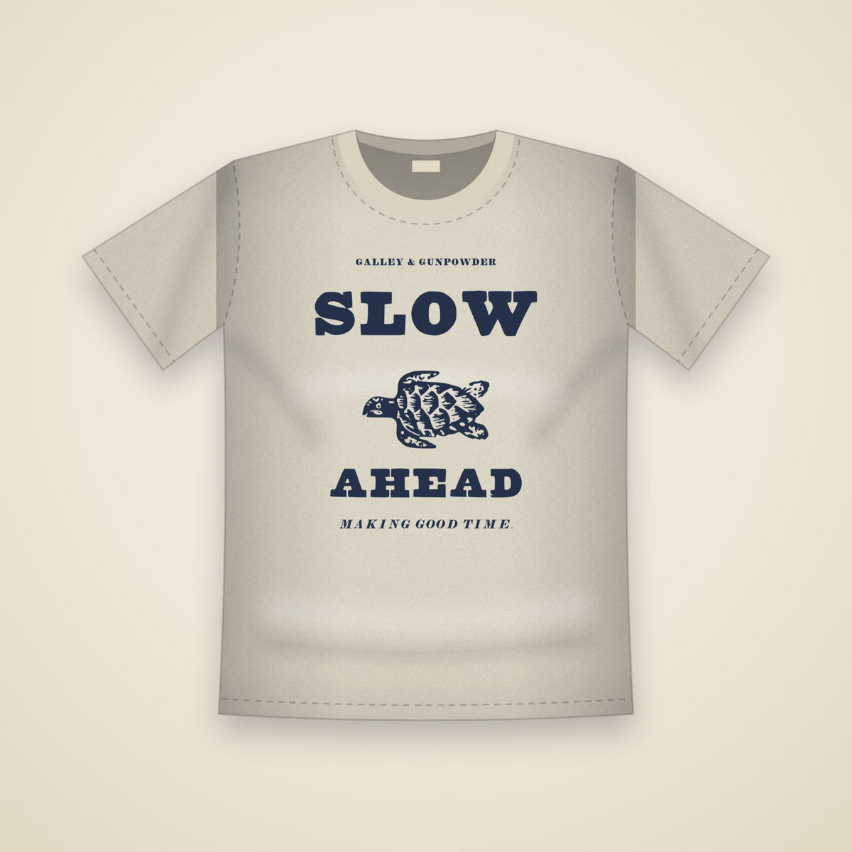 Slow Ahead T-Shirt in Ivory