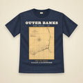 Outer Banks Map T-Shirt in True Navy