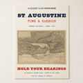St. Augustine Harbor Map Poster on a wall