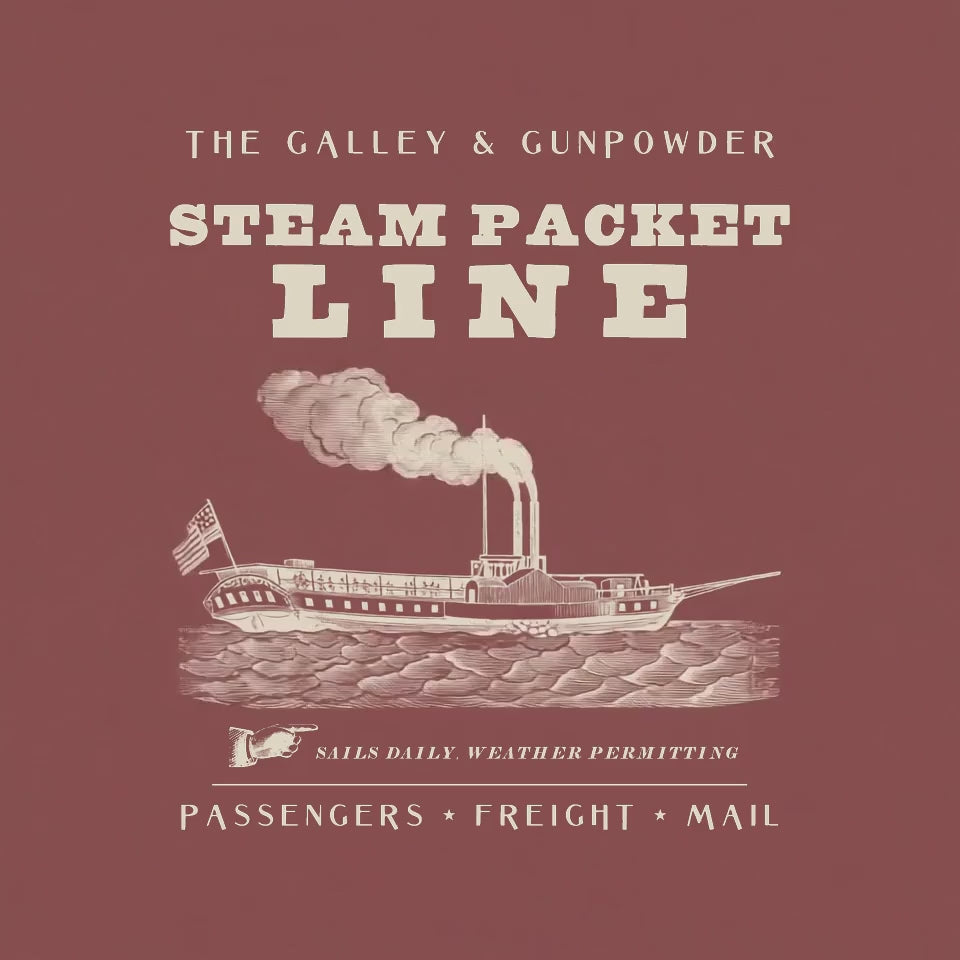 The Steam Packet Line engraving, animated